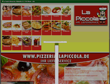 Tablet Screenshot of pizzeria-lapiccola.de